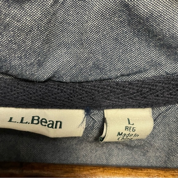 L.L. Bean 90s Colour Block Burgundy Blue Green Rugby Shirt Women L - Picture 8 of 10
